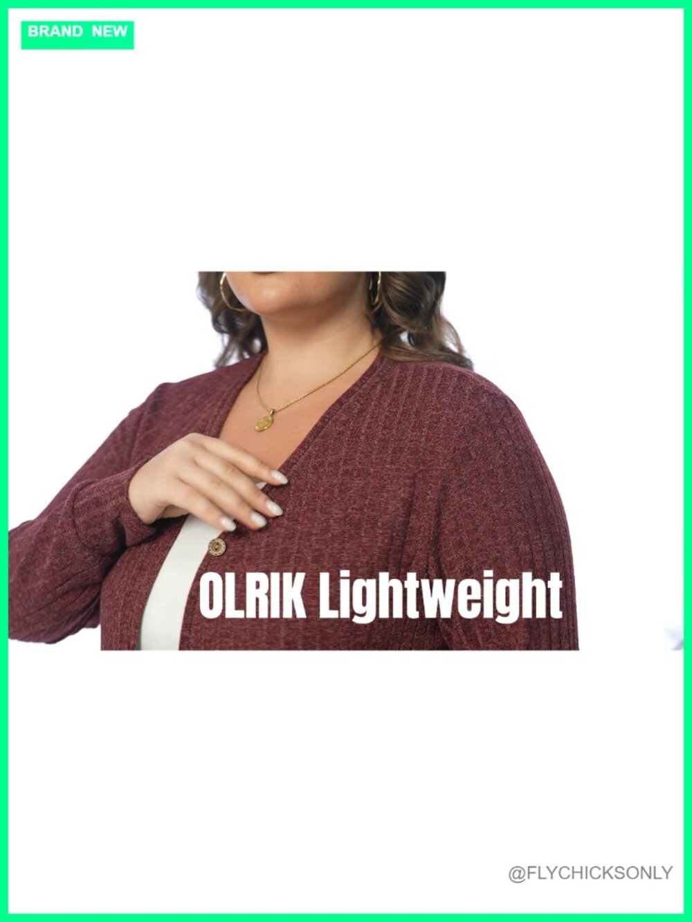 Plus Size Ribbed Button Down Cardigan Fall Winter - Picture 6 of 6